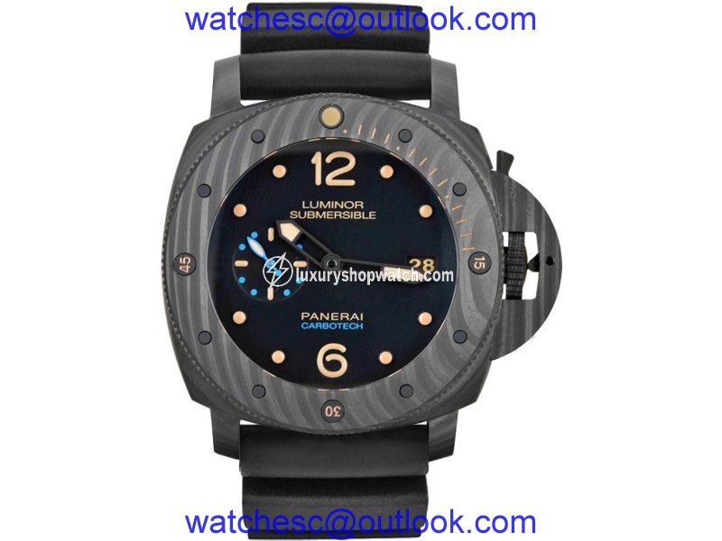 Panerai Luminor Submersible PAM00616 Carbotech & Rubber Automatic 47mm Mens Watch Panerai