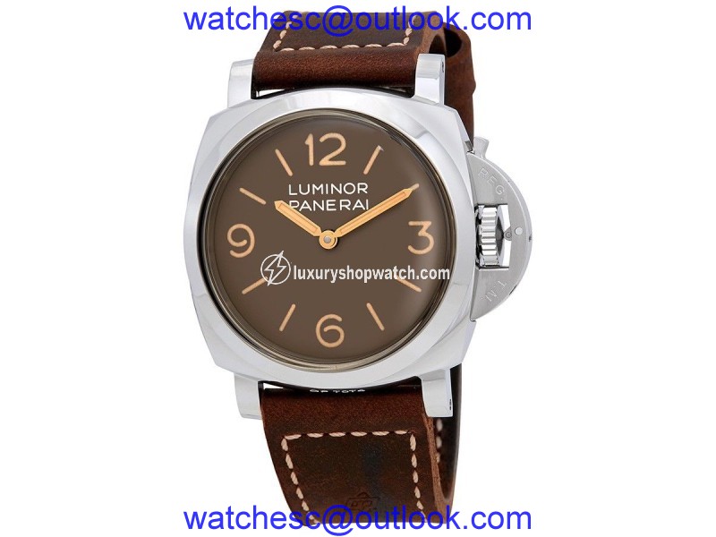 Panerai Luminor PAM00663 Stainless Steel & Leather Manual 47mm Mens Watch Panerai