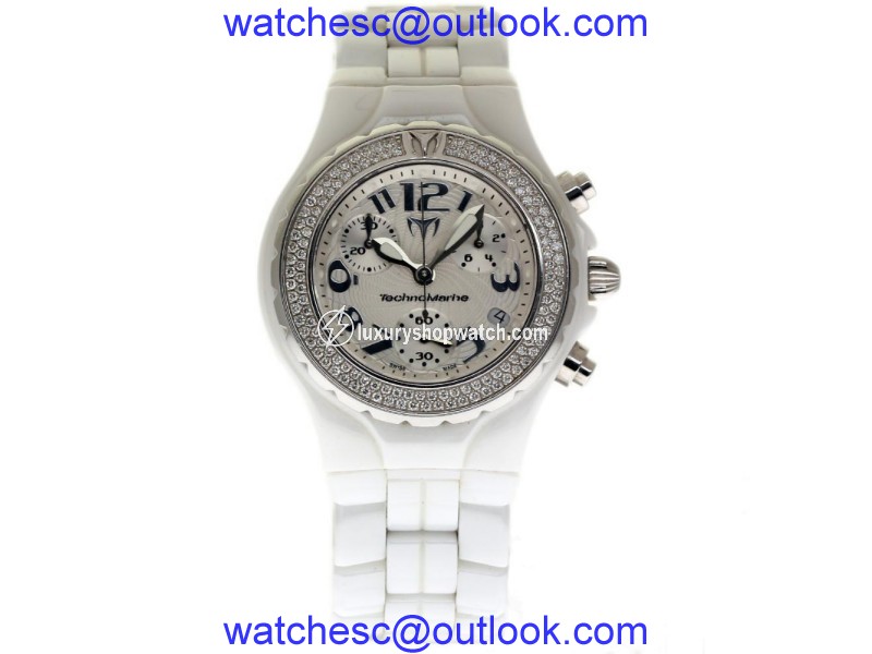 Technomarine Technodiamond DTC55C White Ceramic Automatic 40mm Womens Watch Technomarine
