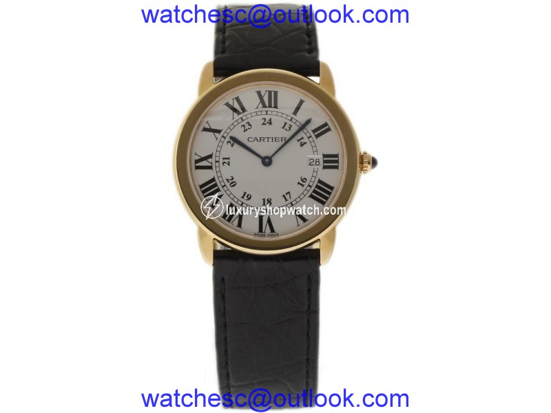 Cartier Ronde Solo W6700455 18K Yellow Gold Quartz 36mm Mens Watch Cartier