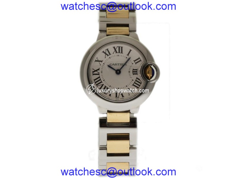 Cartier Ballon Bleu W2BB0010 Stainless Steel & Yellow Gold 28mm Womens Watch Cartier
