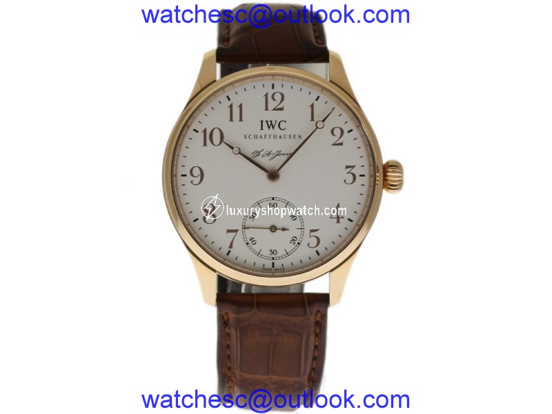 IWC Portuguese IW544201 18K Rose Gold & Leather 43mm Mens Watch IWC