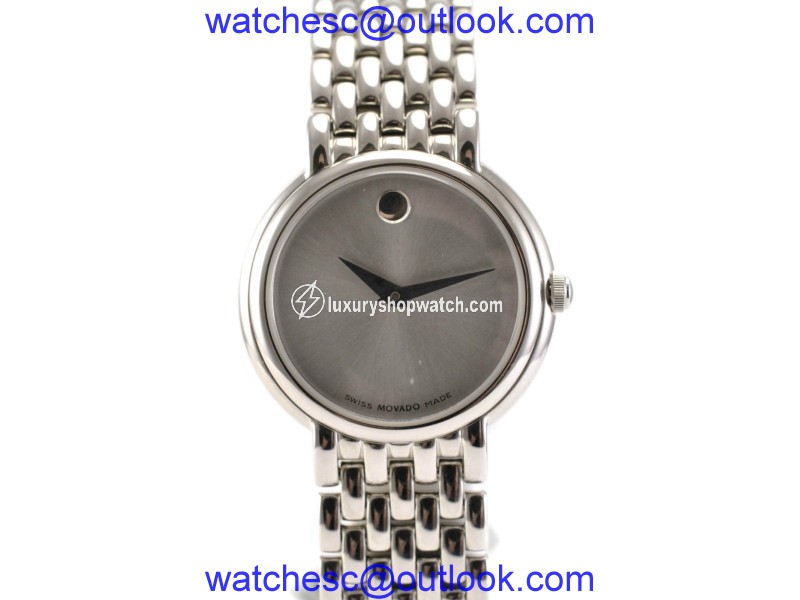 Movado Model 84 A1 1835 Stainless Steel Bracelet Silver Dial Ladies Watch Movado