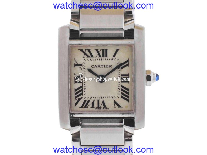 Cartier Tank Francaise 2384 Stainless Steel Ladies Watch Cartier