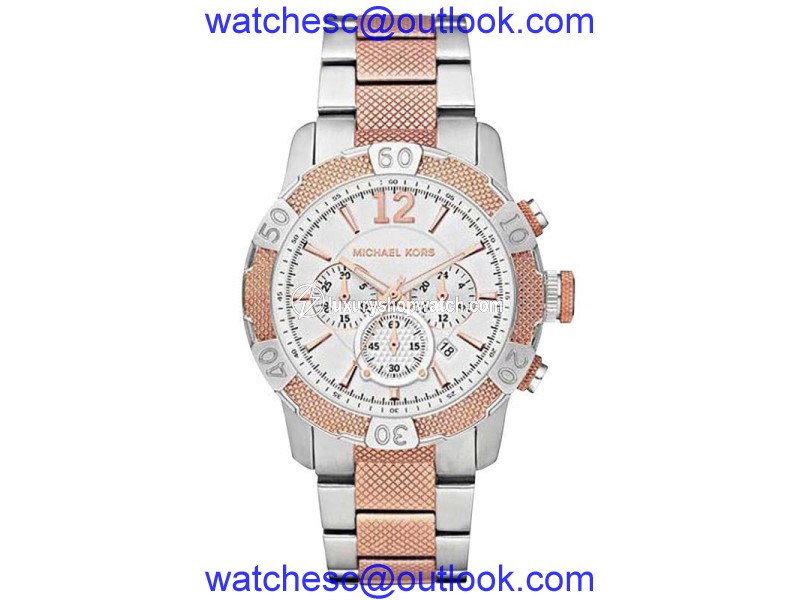 Michael Kors MK8200 White Dial Two Tone Stainless Chronograph Women's Watch Michael Kors