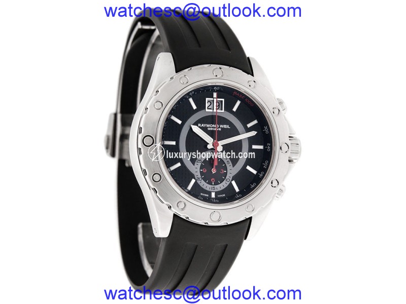 Raymond Weil 8600-SR1-20001 Geneve Black Dial Sport Chronograph Mens Watch Raymond Weil