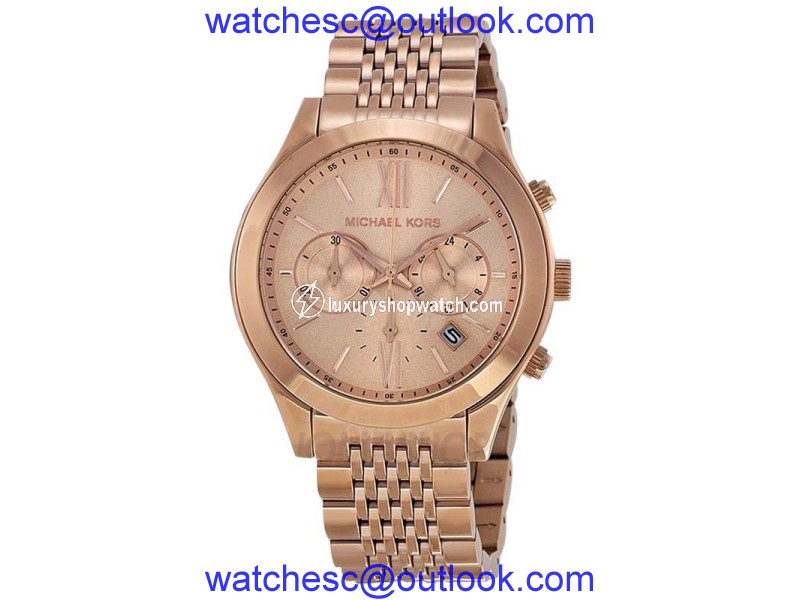 Michael Kors MK5775 Rose Gold Stainless Steel Bracelet Chronograph Watch Michael Kors
