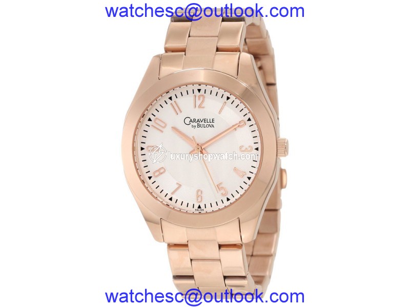 Caravelle by Bulova Women's Classic Rose Gold-Tone Bracelet Watch 44L106 Caravelle by Bulova