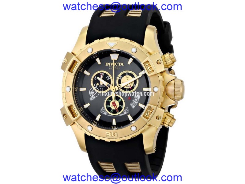 Invicta 15857 Specialty Grey Dial Black Rubber Strap Chronograph Men's Watch Invicta