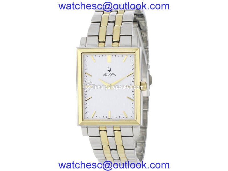Bulova 98A115 Classic Two-Tone Tank Mens Watch Bulova