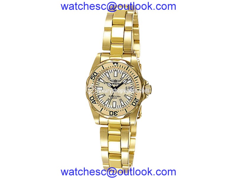 Invicta 7065 Gold Dial Gold Tone Stainless Steel Women's Watch Invicta