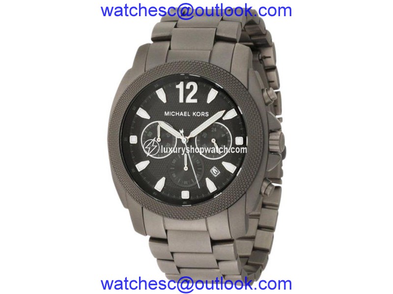 Michael Kors MK8243 Chronograph Cameron Gray Tone Titanium Bracelet Watch Michael Kors