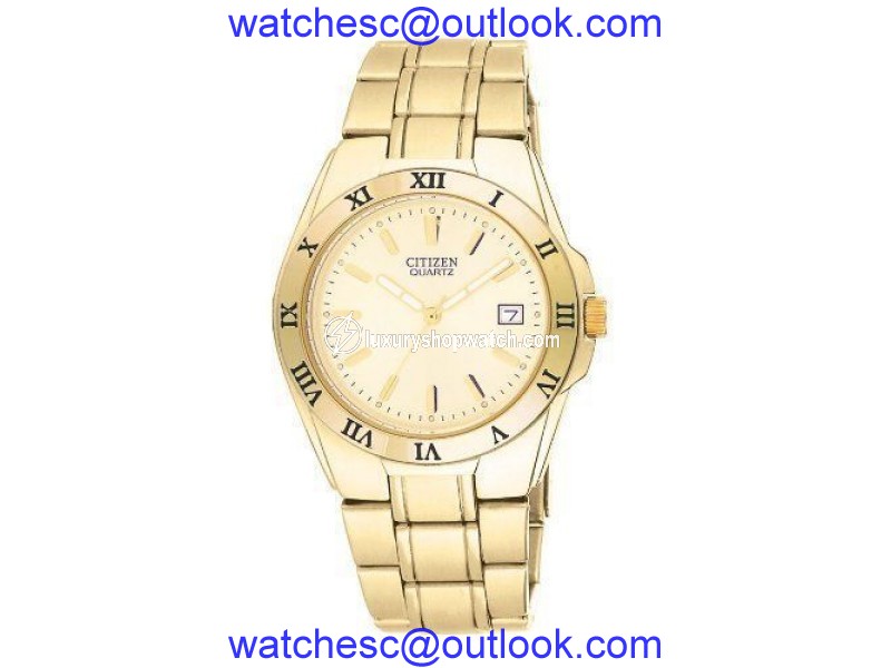 Citizen BK3552-51P Gold Plated / Stainless Steel Quartz 37mm Unisex Watch Citizen