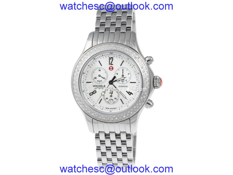 Michele MWW17A000001 Quartz Diamond Stainless Steel Watch Michele