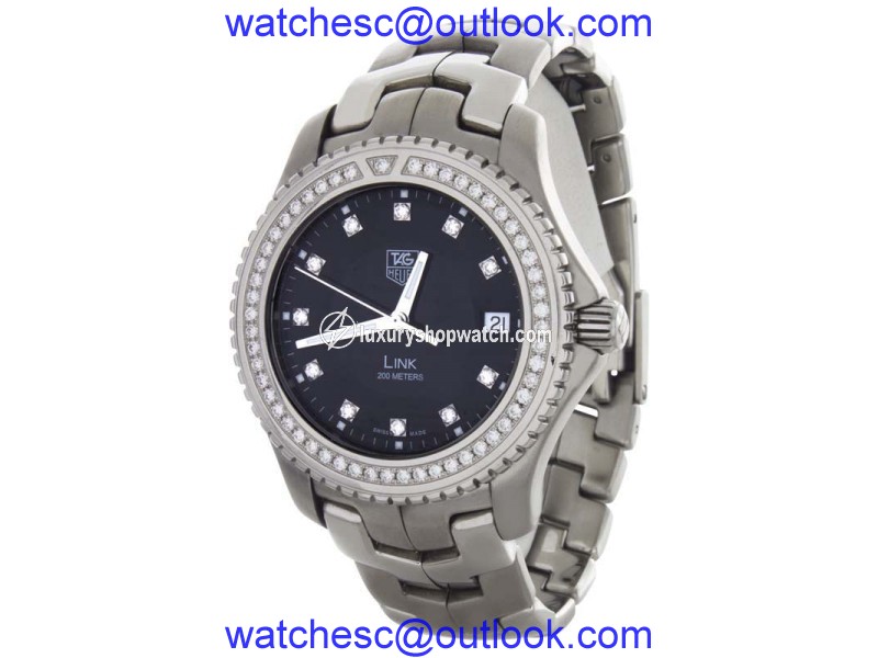 Tag Heuer WJ1117-0 Link Black Diamond Dial Stainless Steel Swiss Watch Tag Heuer
