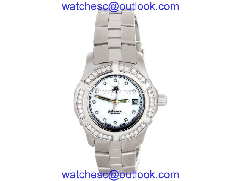 Tag Heuer WN131J Professional MOP Diamond Dial Stainlees Steel Watch Tag Heuer