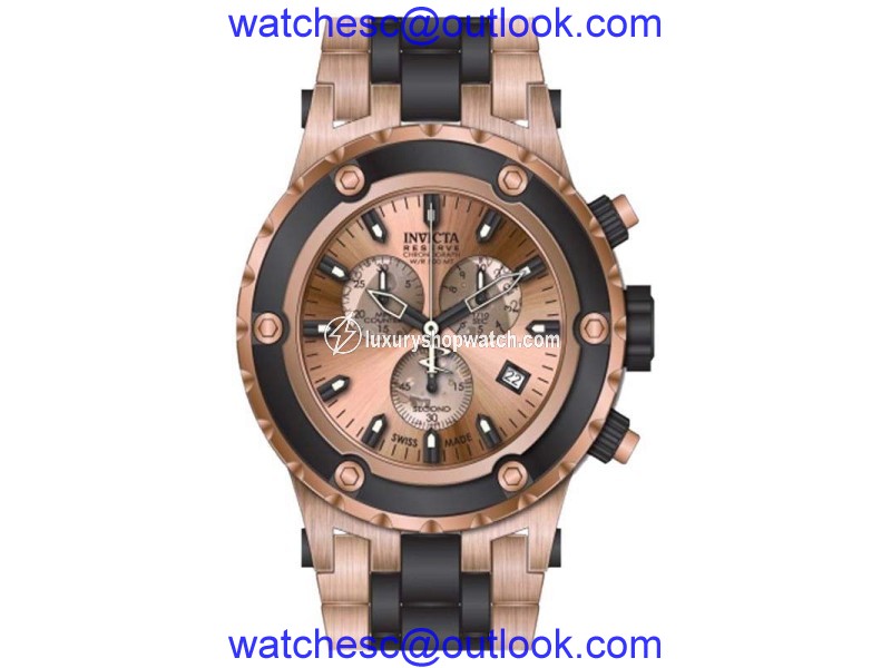 Invicta 80513 Subaqua Chronograph Rose Dial Stainless Steel Quartz Watch Invicta