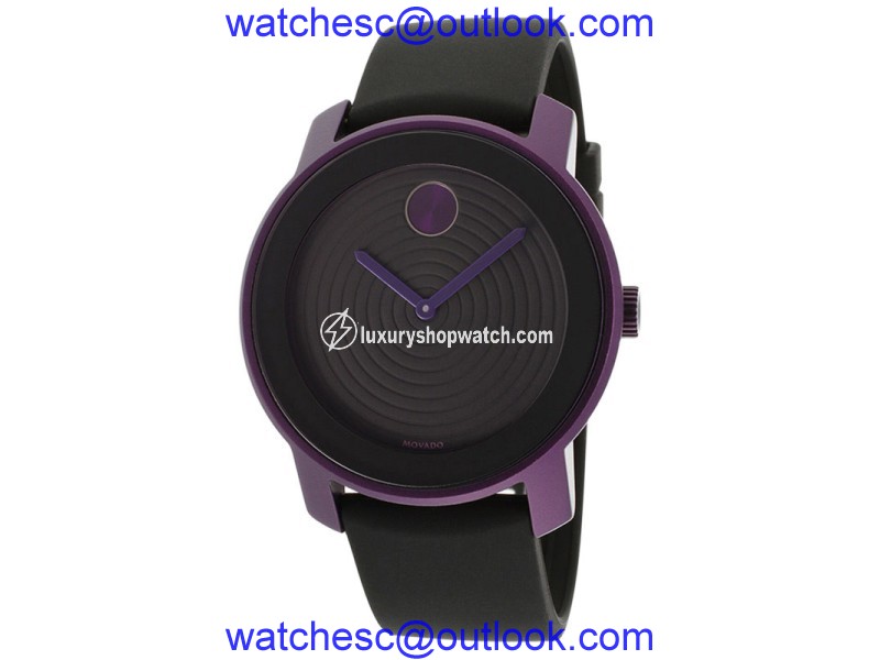 Movado 3600175 Bold Black Dial Silicone Band Analog Display Swiss Mens Watch Movado