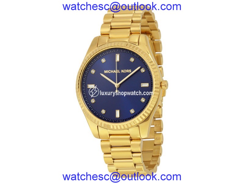 Michael Kors MK3240 Blake Blue Dial Gold Tone Stainless Women's Watch Michael Kors