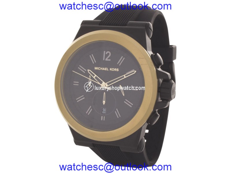 Michael Kors MK8383 Dylan Black Dial Black Silicone Strap Men's Watch Michael Kors