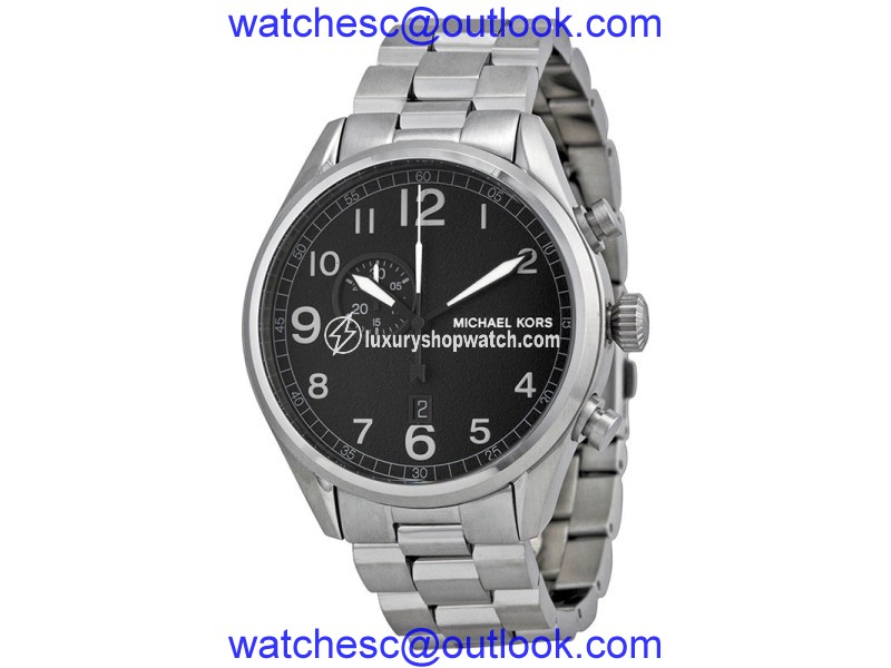 Michael Kors MK7066 Hangar Black Dial Stainless Steel Men's Watch Michael Kors