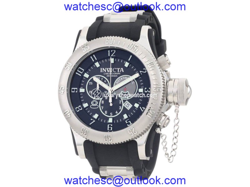 Invicta 0803 Russian Diver Offshore Chronograph Black Dial Watch Invicta