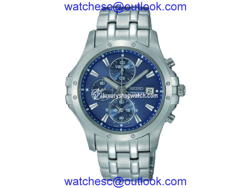 Seiko SNDC97 Stainless Steel Analog with Blue Dial Men's Watch Seiko