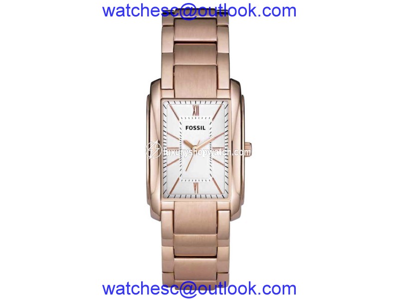 Fossil ES2731 Rose Gold Tone Stainless Steel Quartz 33mm Womens Watch Fossil