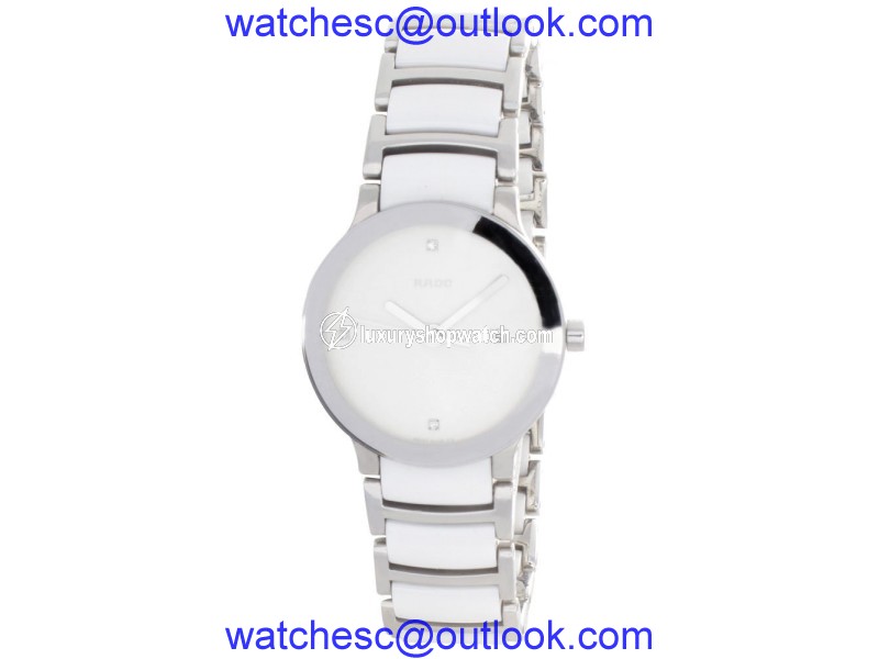 Rado 111.0928.3 White Dial Stainless Steel & White Ceramic Bracelet Womens Watch Rado