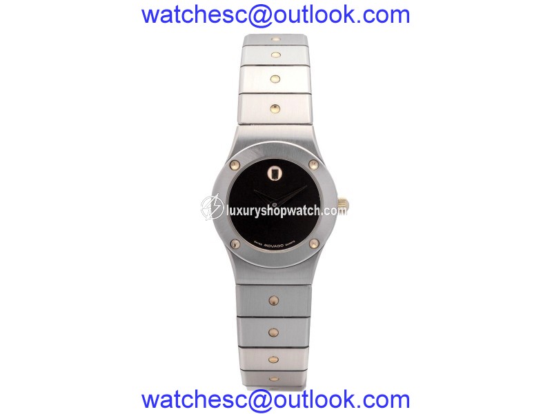 Movado Museum 86-A1-836K Stainless Steel Black Dial Quartz Vintage Womens Watch Movado