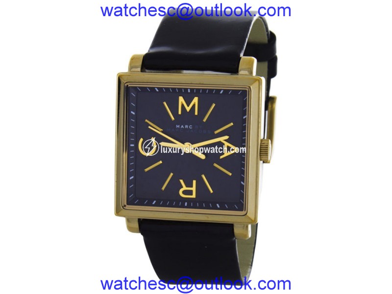 Marc by Marc Jacobs MBM1279 Truman Black Dial Black Leather Womens 30mm Watch Marc By Marc Jacobs