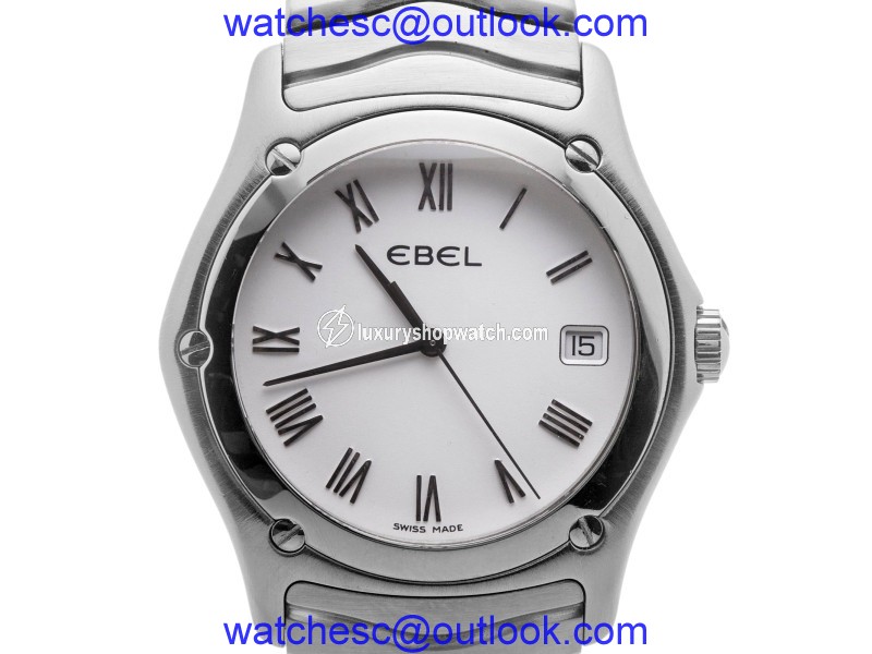 Ebel Classic Wave E9187F41 Swiss White Dial Stainless Steel Quartz 21mm Womens Watch Ebel
