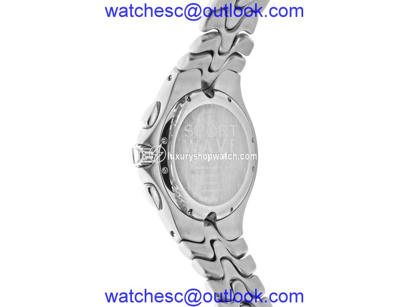 Ebel Sport Wave E9251k51 Chrono Black Dial Stainless Steel Quartz 46mm Mens Watch Ebel