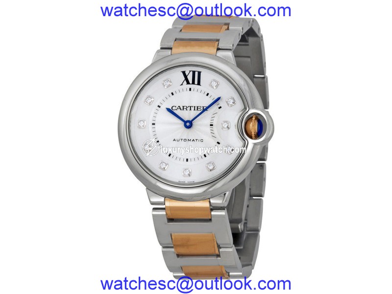 Cartier Ballon Bleu WE902031 Automatic Stainless Steel and 18K Rose Gold 36mm Watch Cartier