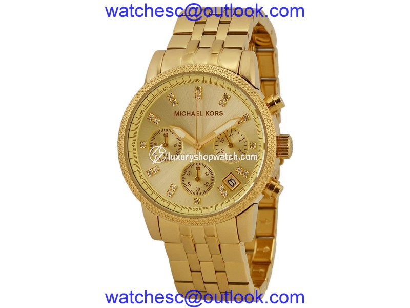 Michael Kors Ritz MK5676 Gold Tone Stainless Steel 36mm Womens Watch Michael Kors