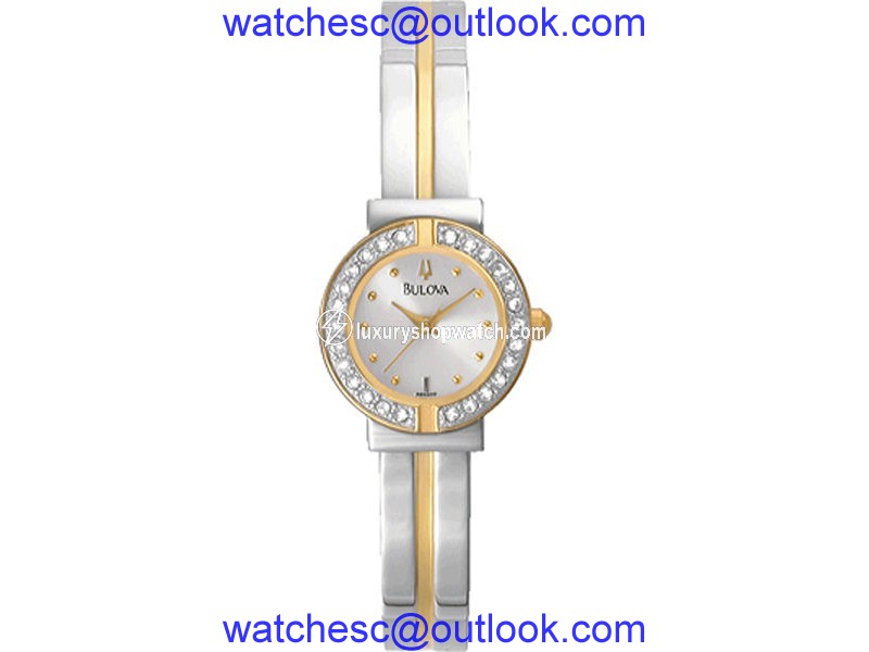 Bulova 98X000 Two Tone Stainless Steel 21mm Womens Watch Bulova