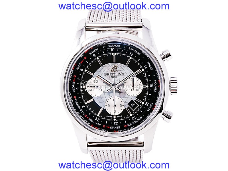 Breitling Transocean AB0510 Stainless Steel Automatic 46mm Mens Watch Breitling