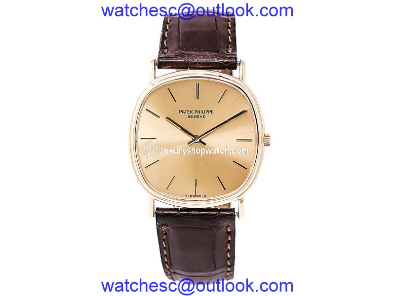 Patek Philippe 3862 18K Yellow Gold Gold Dial Vintage 32mm Mens Watch Patek Philippe