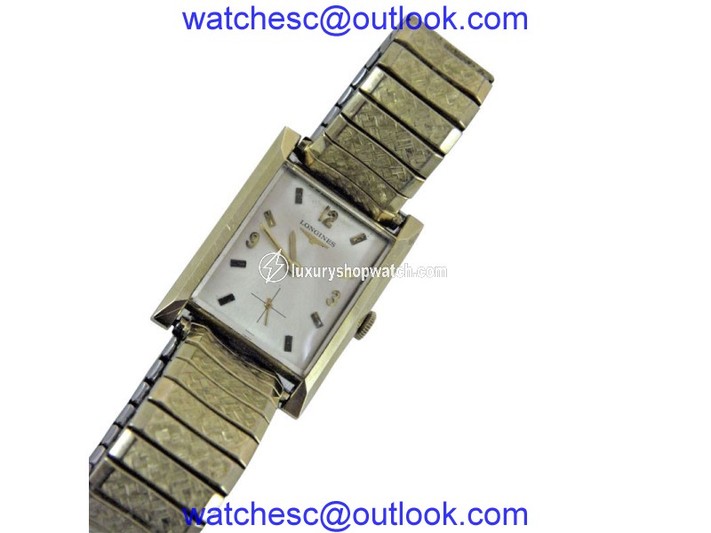 Longines Xanadu 14K Yellow Gold White Dial Quartz Vintage 33mm Mens Watch 1950 Longines