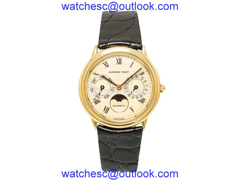 Audemars Piguet Moonphase 25589BA 18K Yellow Gold 33mm Automatic Womens Watch Audemars Piguet