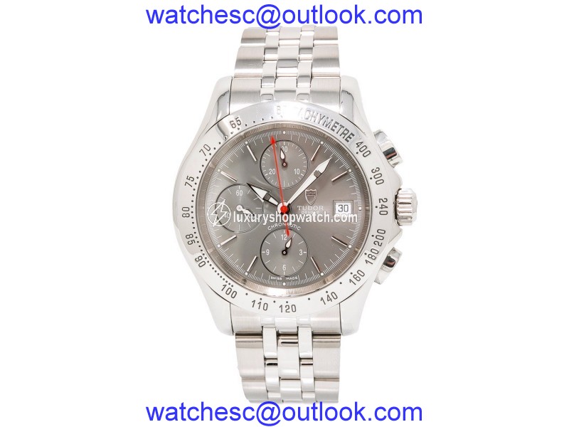 Tudor Chronautic 79380P Stainless Steel with Gray Dial Automatic 39mm Mens Watch Tudor