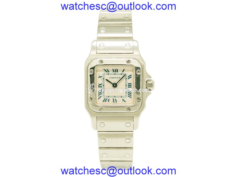 Cartier Santos 1565 Stainless Steel with Cream Dial 23mm Womens Watch Cartier