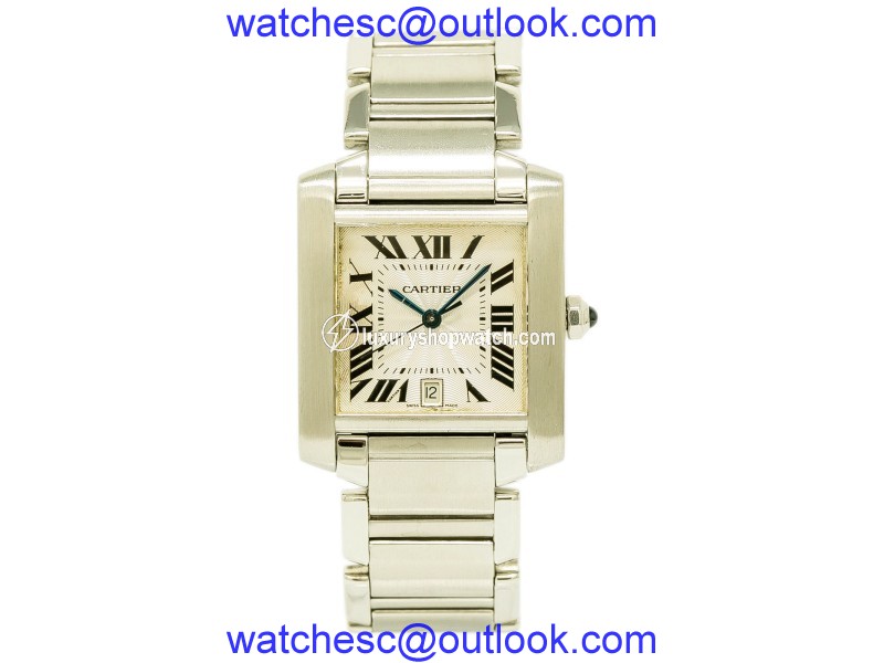 Cartier Tank Francaise 2302 Stainless Steel with Silver Dial 28mm Womens Watch Cartier