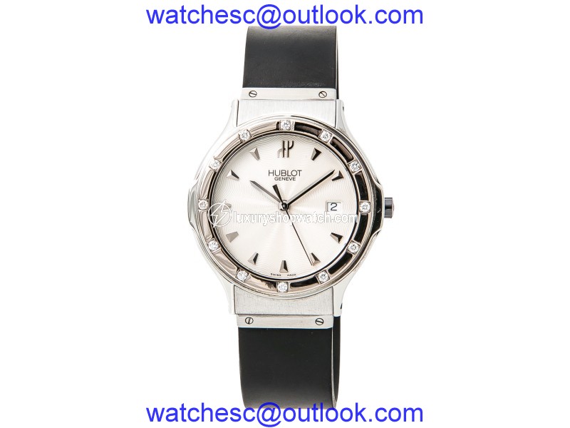 Hublot MDM 1525.11.044 Stainless Steel Diamond 35mm Quartz Mens Watch Hublot