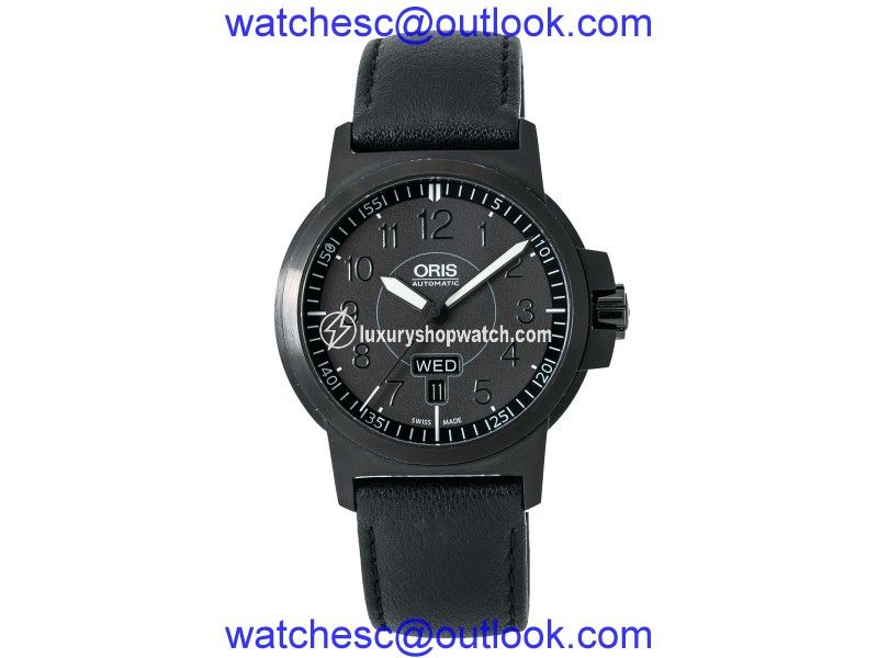 Oris BC3 Advanced 735-7641-4764 RS PVD Coated Stainless Steel & Leather Automatic 42mm Mens Watch Oris