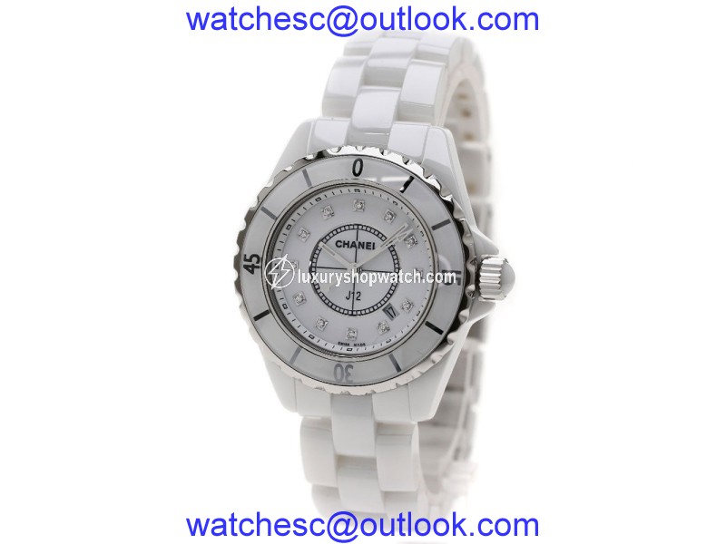 Chanel J12 H1628 Ceramic with 12P Diamond Quartz 33mm Womens Watch Chanel