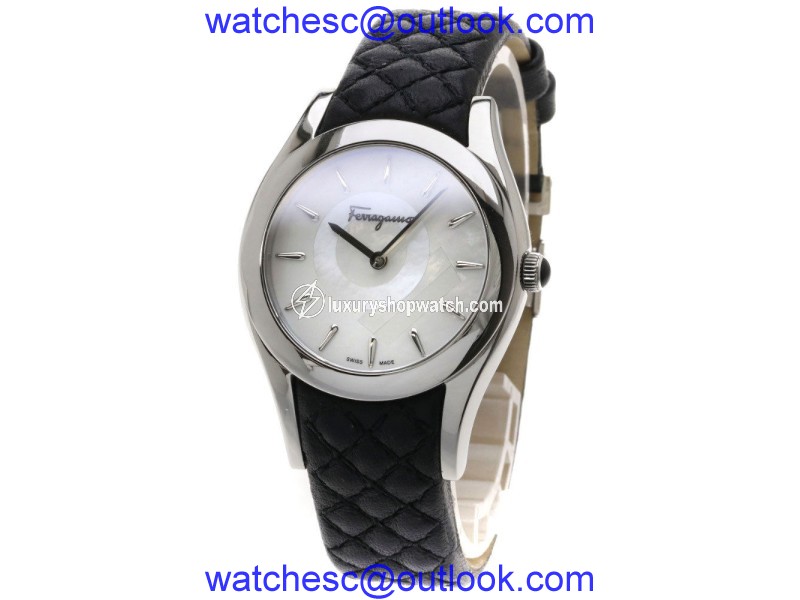 Salvatore Ferragamo Lyrica FG4060014 Stainless Steel & Leather 34mm Womens Watch Salvatore Ferragamo