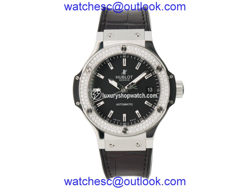 Hublot Big Bang 365.SX.1170.LR.1104 Stainless Steel & Leather with Diamond Automatic 38mm Unisex Watch Hublot