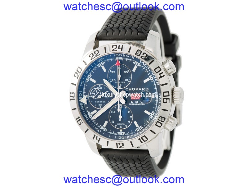 Chopard Mille Miglia GMT 8992 Stainless Steel & Rubber Black Dial Automatic 42mm Mens Watch Chopard