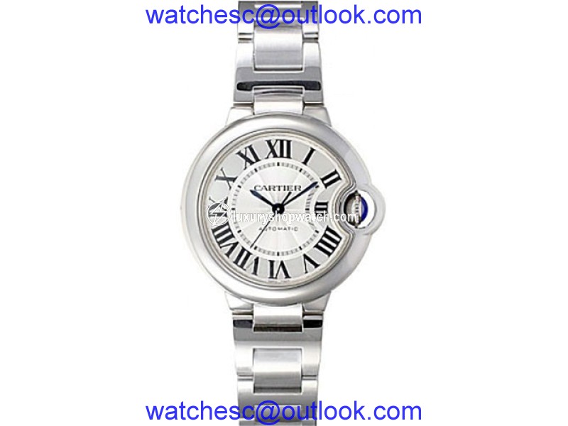 Cartier Ballon Bleu W6920071 Stainless Steel with Silver Dial Automatic 33mm Womens Watch Cartier